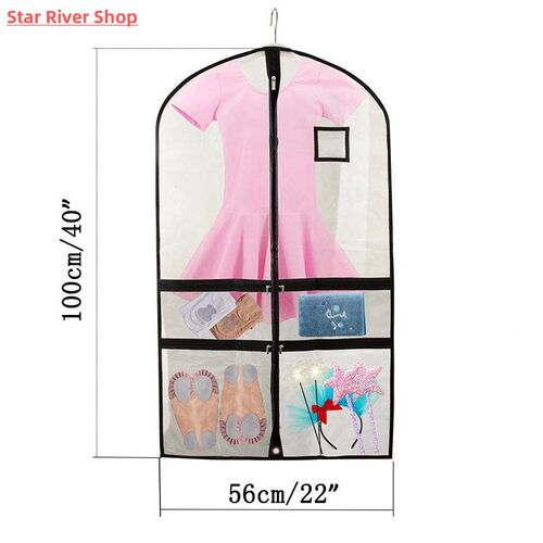 Waterproof Dustproof Kids Dance Costume Garment Bag with Cle