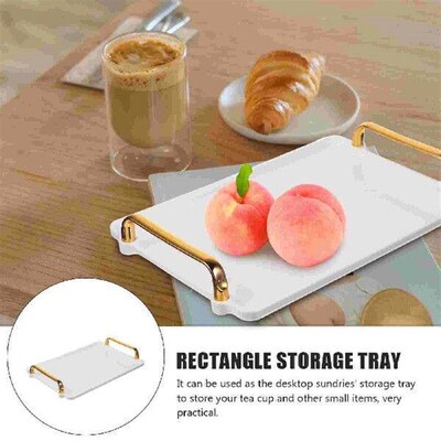 Tray Serving Plate Breakfast Trays Platter Handles Plastic