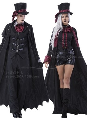 Halloween cosplay couple costume万圣节男女角色扮演吸血鬼服装