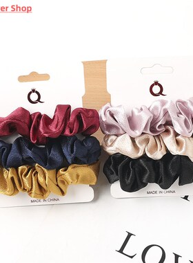 3/5/Pcs Silk Scrunchies Print Leopard Scrunchie Set Elastic