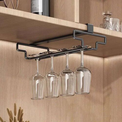 Cabinet Hanging Metal Wine Glass Rack Cabinet Stemware Holde