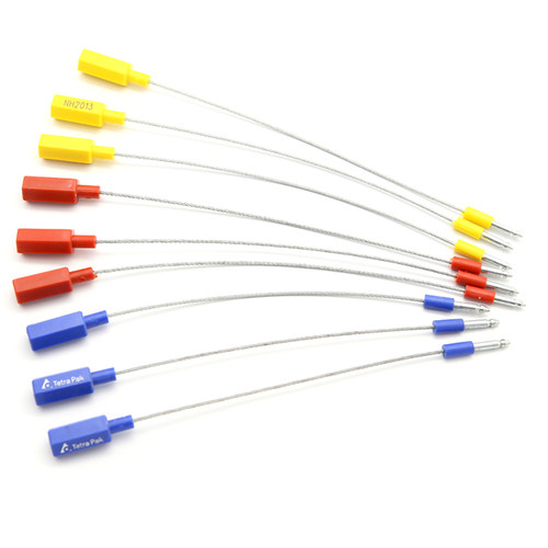 集装箱施封锁货柜车油罐车一次性钢丝铅封插销式封条物流封签扎带