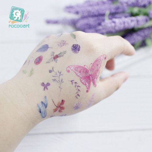Rocooart Butterfly Tattoo Sticker For Children Birthday Gift