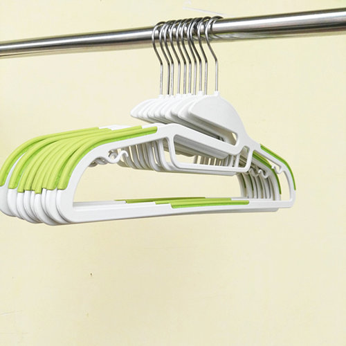 家用植绒衣柜衣架 晾晒无痕省空间塑料衣撑多色
