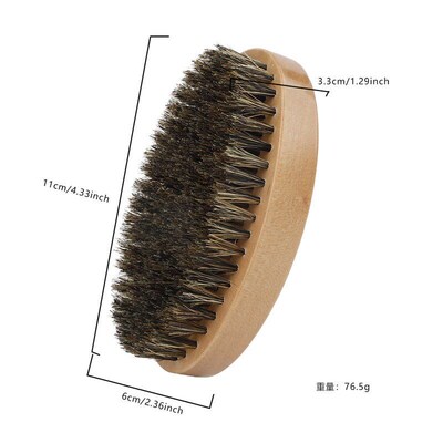 Solid Wood Boar Bristle Beard Brush Mens Retro Pomade Stylin
