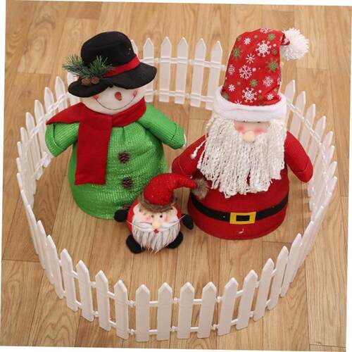 Christmas tree fence Decorative fence white fence