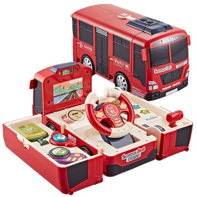 Eletric Simulation Steering Wheel Bus Light Sound Children K