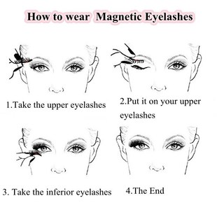 3D Magnetic Eyelashes with 3 Magnets Magnetic Lashes Natural