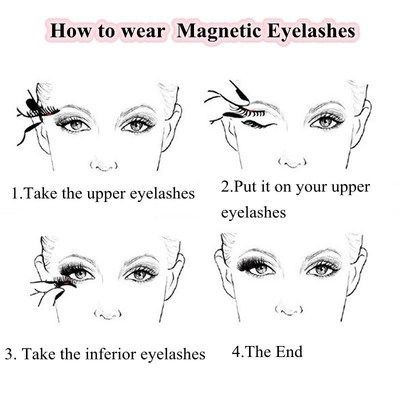 3D Magnetic Eyelashes with 3 Magnets Magnetic Lashes Natural