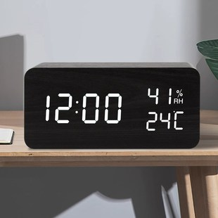 电子LED数字时钟客厅电视柜高档摆件充电钟桌面台式挂墙学生闹钟
