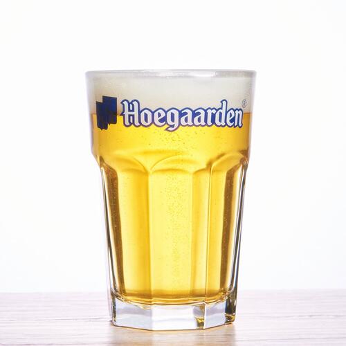 A hexagonal Hoegaarden is a very large glass