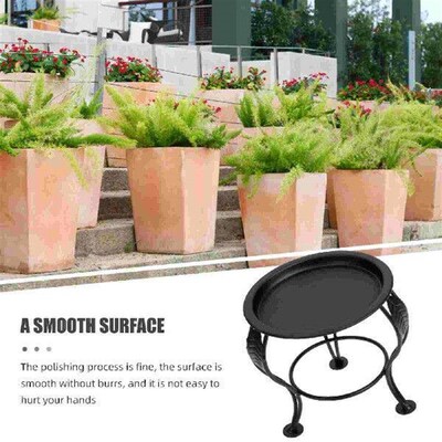 Holder Tripod Wrought Iron Flower Stand Pot Rack Plant Pots