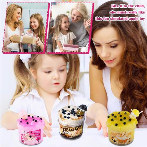 DIY Bubble Milk Tea Slime, Soft and Non-Sticky Slime, for