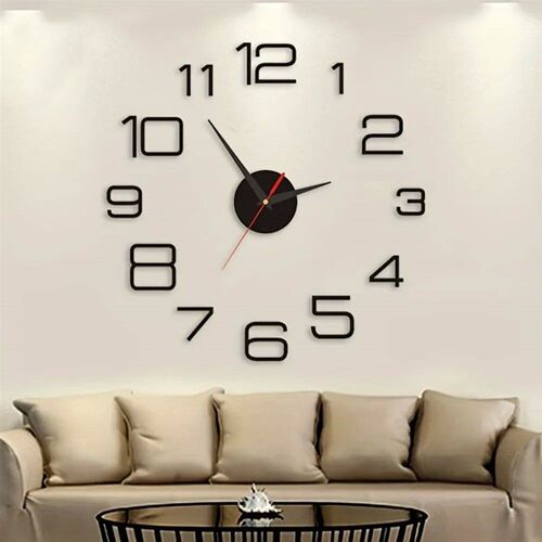 2024 Modern Design Large Wall Clock 3D DIY Quartz Clocks Fas