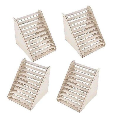 4x 75 Holes Module Pigment Bottle Epoxy Tool Wooden