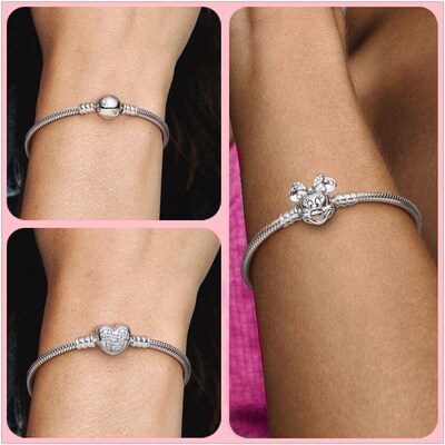 Disney 925 Sterling Silver Bracelet Moments Sparkling