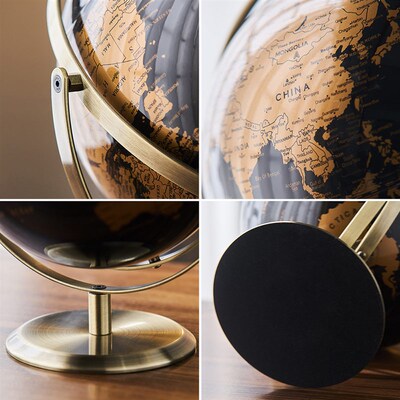 Retro World Globe Decoration Terrestrial Globe World Map Glo