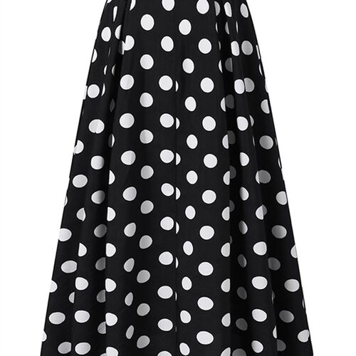 Celmia 2022 Summer Women Maxi Skirts Bohemian Polka Dot Long