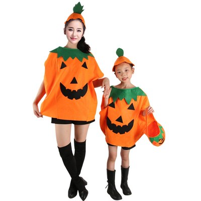 Halloween costume Childrens Day pumpkin costume set披风