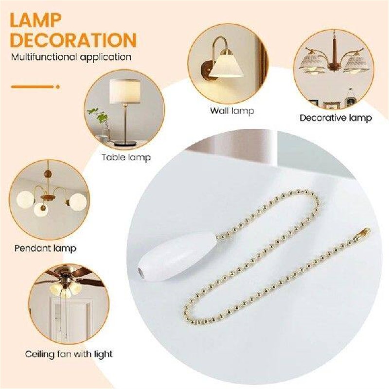 4 Pieces Ceiling Fan Chain Pulls Wooden Pull Chain - 实物图