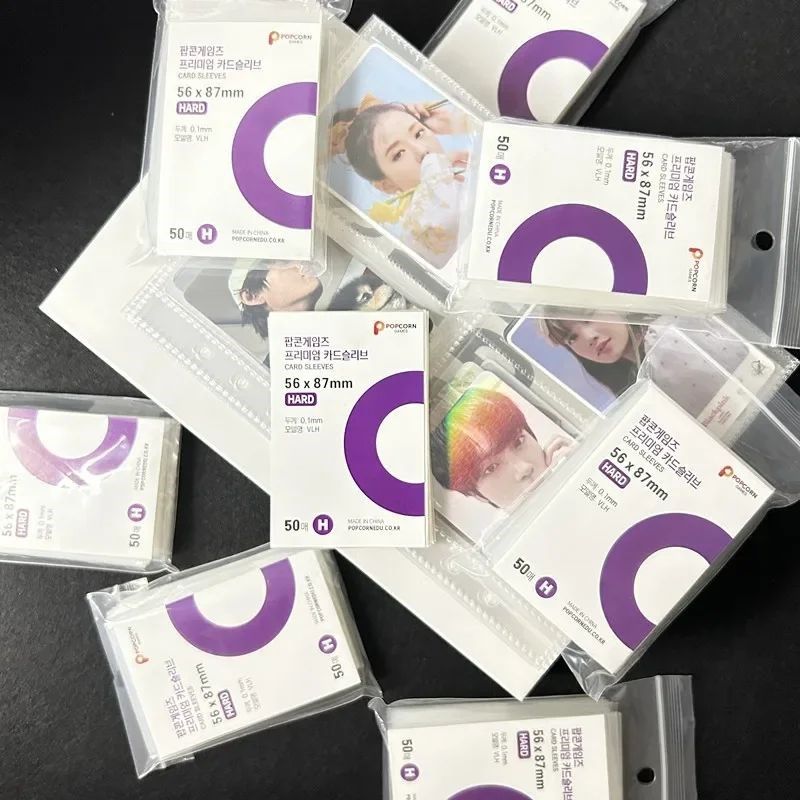 50pcs Kpop Card Sleeves Holder Clear 3 Inch Photocard Hologr - 实物图