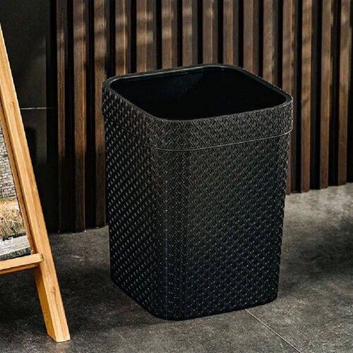 Rattan like Trash Can Wastepaper Holder Kitchen Office