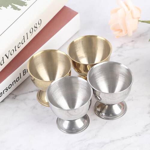 NEW Stainless Steel Egg Tray Egg Holder Stand Egg Cup 40ML W