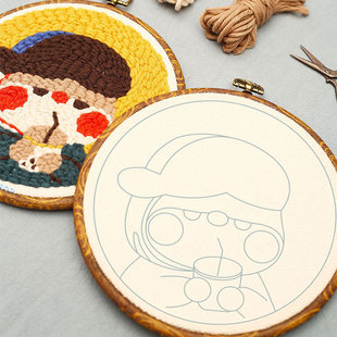 DIY Whale Embroidery Kit Punch Needle Stitching Craft Set Pa