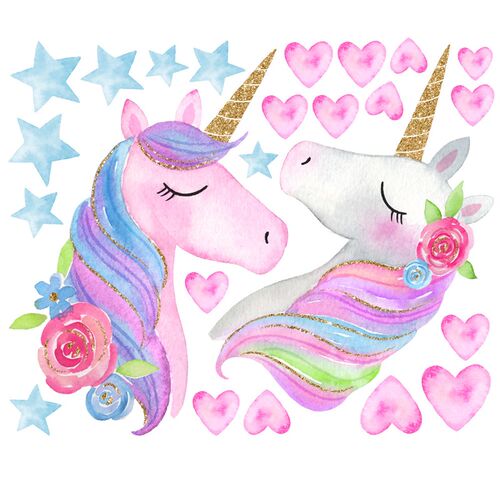 Cartoon Luminous Unicorn Wall ers For Kids Rooms Ceiling Hom