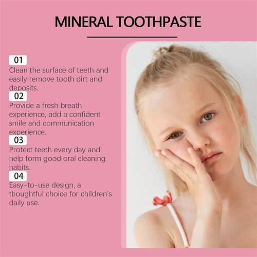 Oralhoe Strawberry Flavored Childrens Toothpaste - Cleans T