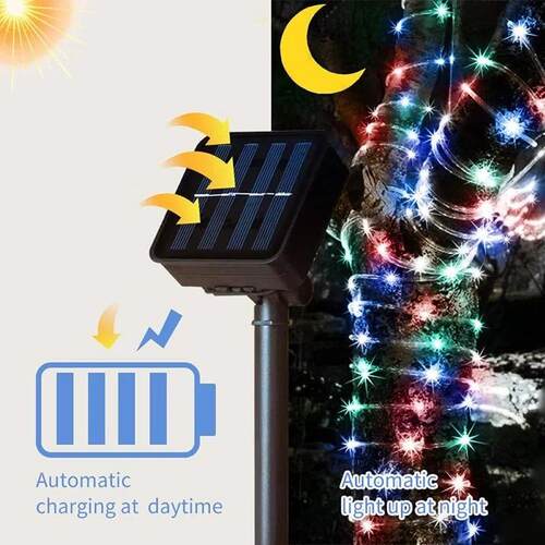 Solar Rope Lights Solar LED Light Path Deck Outdoor Garden S