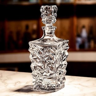 欧式 水晶玻璃杯家用酒樽烈酒洋酒杯子杯架 水晶威士忌酒杯酒具装