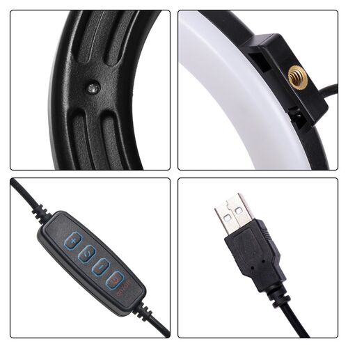 SH Photo Mini LED Selfie 6inch Ring Light Desktop Video Lamp
