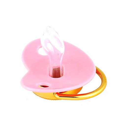 Pink Zircon Luxury Baby Pacifier Clip 26 Letters Newborn Per