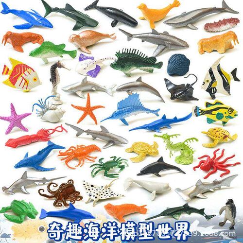 Dolphn Toy Sea Anmal Toys Set Plastc Ocean Anmals