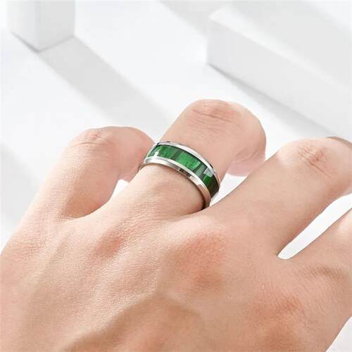 8mm Titanium Stainless Steel Rings for Men Women High