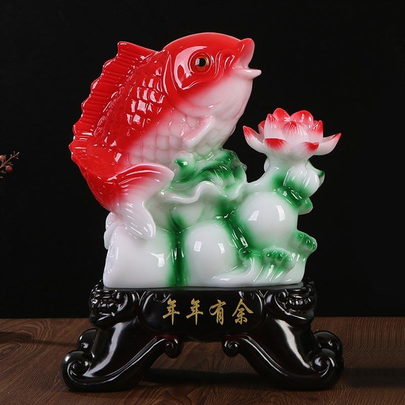 年年有余招财鱼摆件家居客厅装饰品电视柜办公室摆设乔迁开业礼品,家居饰品,装饰摆件,淘宝优惠券,粉丝福利购,淘宝优惠卷
