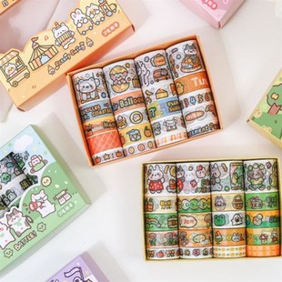 3 Rolls Washi Masking Tape Set Petal Animal Flower Paper Mas