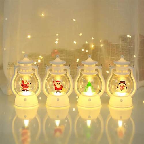 Christmas Ornaments LED Lantern Light Baby New Year Gift