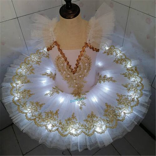 Girls Led Light Professional Ballet Tutu Glow Ballerina Ball