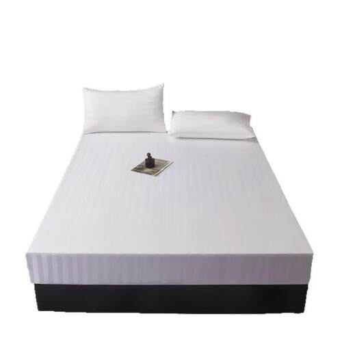 Satin mattress protective cover white pure bed sheet fitted