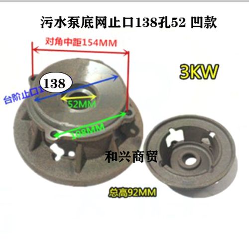 污水泵配件蜗壳底网上海水泵WQ-1.1/2.2/3//5.5KW底网泵底过滤网