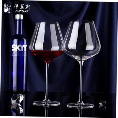 burgundy crystal wine glass 2 sets large 6 pack big belly