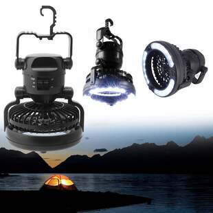 Portable Ceiling Fan Camping Hanging Lamp Tent Light