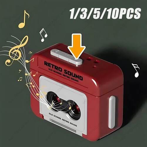 1-10PCS New Small Box Recorder Music Keychain Storage Box Re