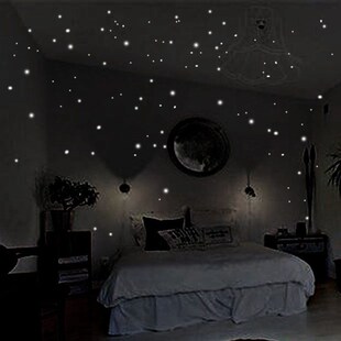 407 Pcs Wall ers Wall Decor Glow In The Dark Star er Decal f