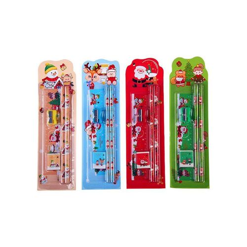 Christmas Pencil Set Kids Drawing Kit with Eraser Gift圣诞