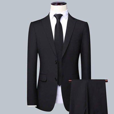 High quality business slim fitting suit set of 2 pieces men