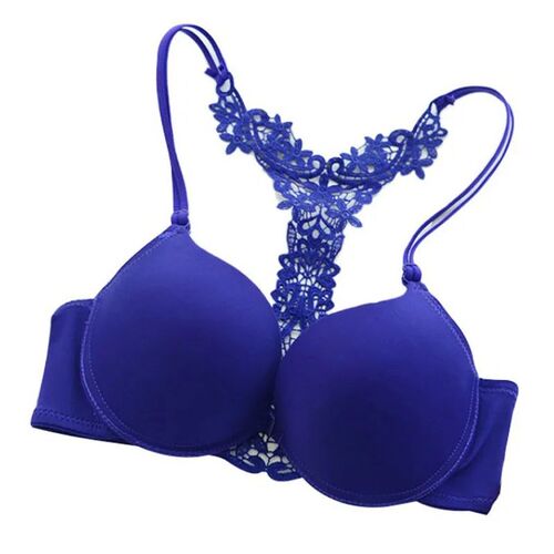 Seamless Sexy Bra Front Button Push Up Underwear Buckle Fema