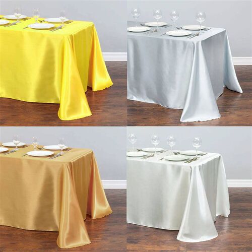 Satin Table Cloth Birthday Wedding Party Tablecloth Outdoor